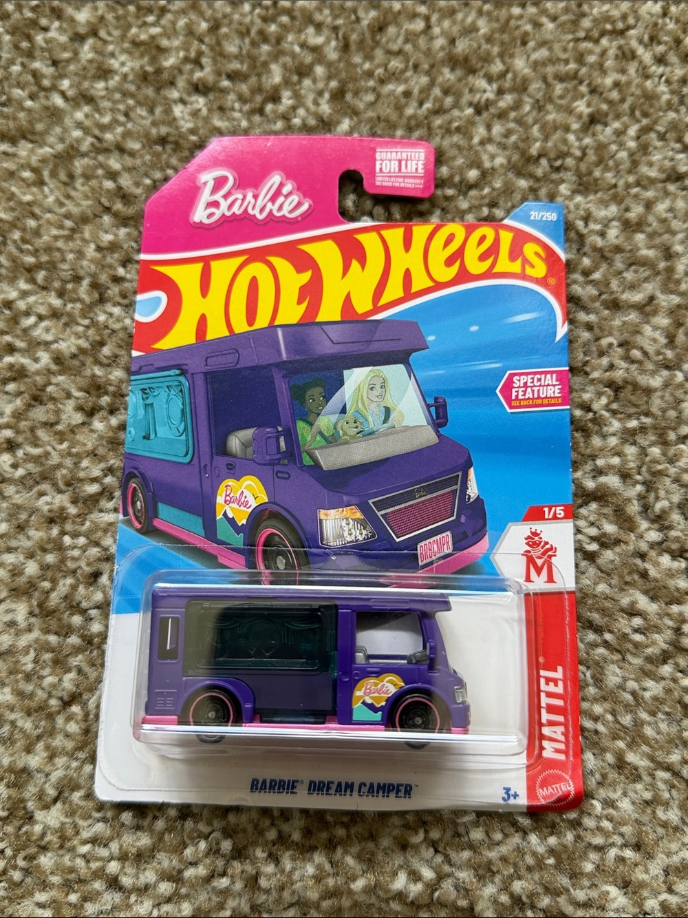Barbie Hot Wheels Dream Camper Toy - Purple